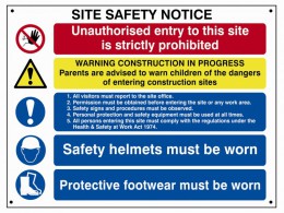 Scan Composite Site Safety Notice - Fmx 800 x 600mm £39.99